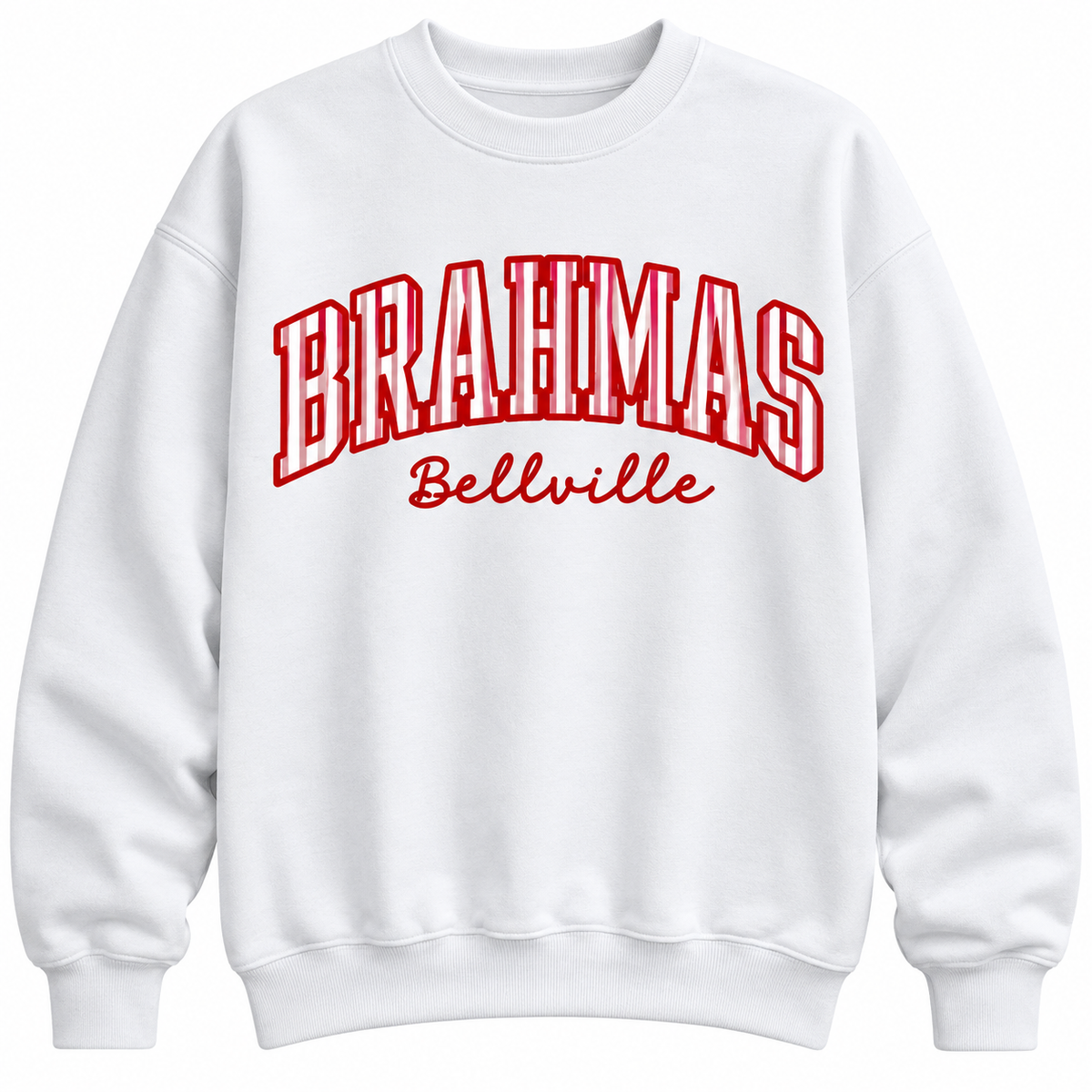 Bellville Brahmas White Crewneck