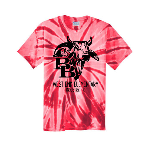 2025 West End Elementary Short Sleeve Spirit Shirt TIE DYE BB WESTEND