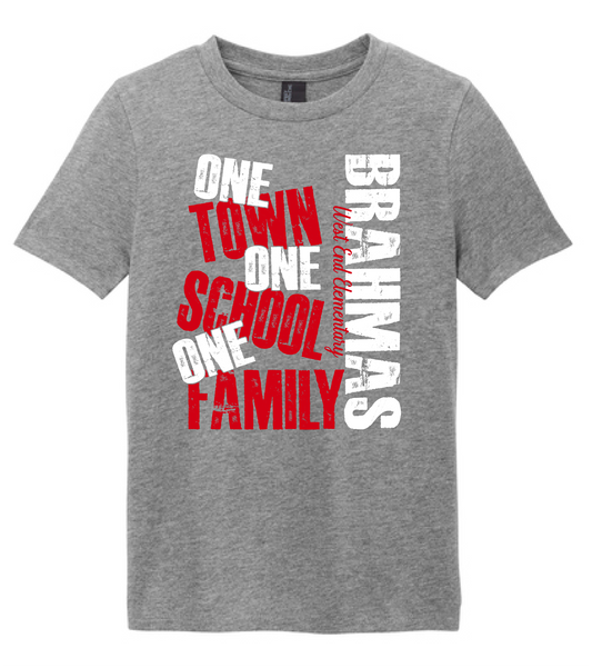 2025 West End Elementary Short Sleeve Spirit Shirt ONE FAMILY